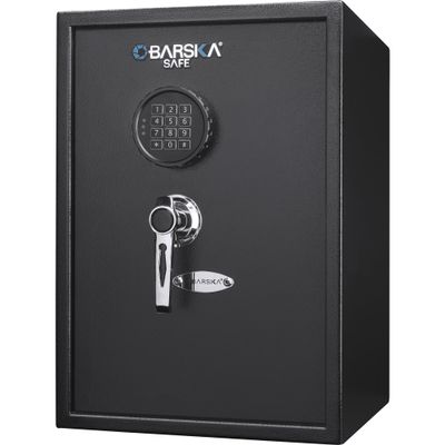 Barska 1.45 Cu Ft Large Digital Keypad Safe Solid Steel with 3 Deadbolts, Removable Shelves, Anti-Pry Door Hinges, Mountable Home & Office Security Safe