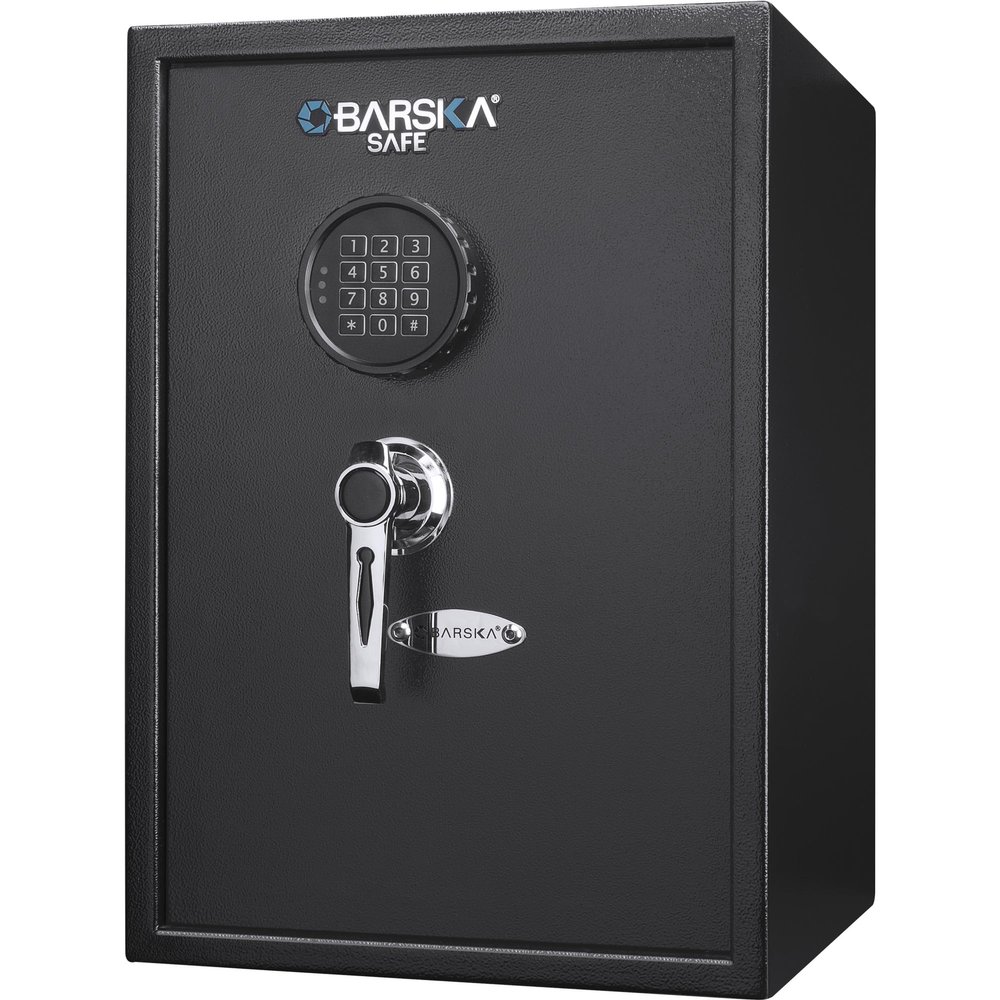 Barska 1.45 Cu Ft Large Digital Keypad Safe Solid Steel with 3 Deadbolts, Removable Shelves, Anti-Pry Door Hinges, Mountable Home & Office Security Safe