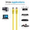 Cmple - Cat 6 Ethernet Cable 100 ft, Cat6 Patch Cables 10Gbps Network LAN Cord, 550MHz, RJ45 Connectors, Compatible with Gaming Computer, Laptop, Modem, Router, Gaming Console - Yellow view 3