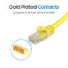 Cmple - Cat 6 Ethernet Cable 100 ft, Cat6 Patch Cables 10Gbps Network LAN Cord, 550MHz, RJ45 Connectors, Compatible with Gaming Computer, Laptop, Modem, Router, Gaming Console - Yellow view 4