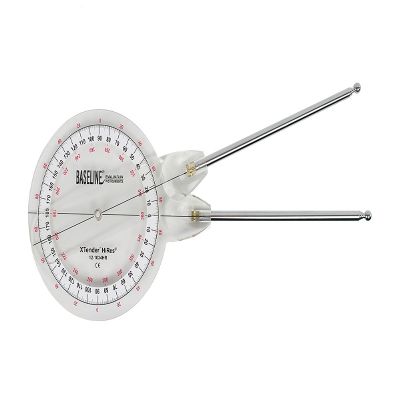 Baseline 12-1036 Extendable Goniometer, 360 Degree Range, Extendable Arms (9", 36")