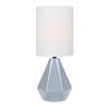 Lite Source Mini Table LAMP, Grey Ceramic/White Linen Shade, E27 A 60W LS-23204GREY view 1