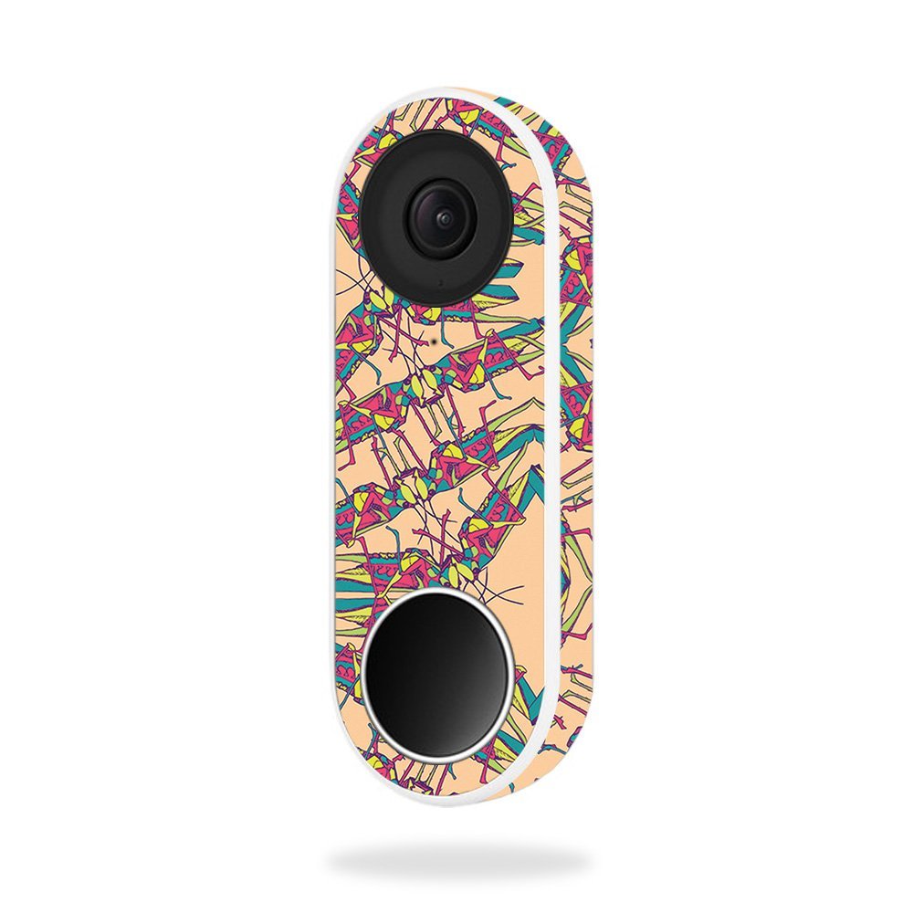 MightySkins Skin Compatible with Nest Hello Video Doorbell - Grasshopper | Protective, Durable, and Unique Vinyl Decal wrap Cover | Easy to Apply, Remove, and Change Styles | Made in The USA