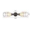 Industrial Water Pipes Metal Cage Double Vanity 2-Lights Semi Flush Mount Ceiling Light Lamp Restaurant Bar view 2
