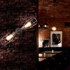 Industrial Water Pipes Metal Cage Double Vanity 2-Lights Semi Flush Mount Ceiling Light Lamp Restaurant Bar view 3