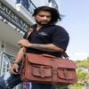 cuero DHK 14 Inch Vintage Handmade Leather Messenger Bag for Laptop Briefcase Best Computer Satchel Distressed Bag view 3