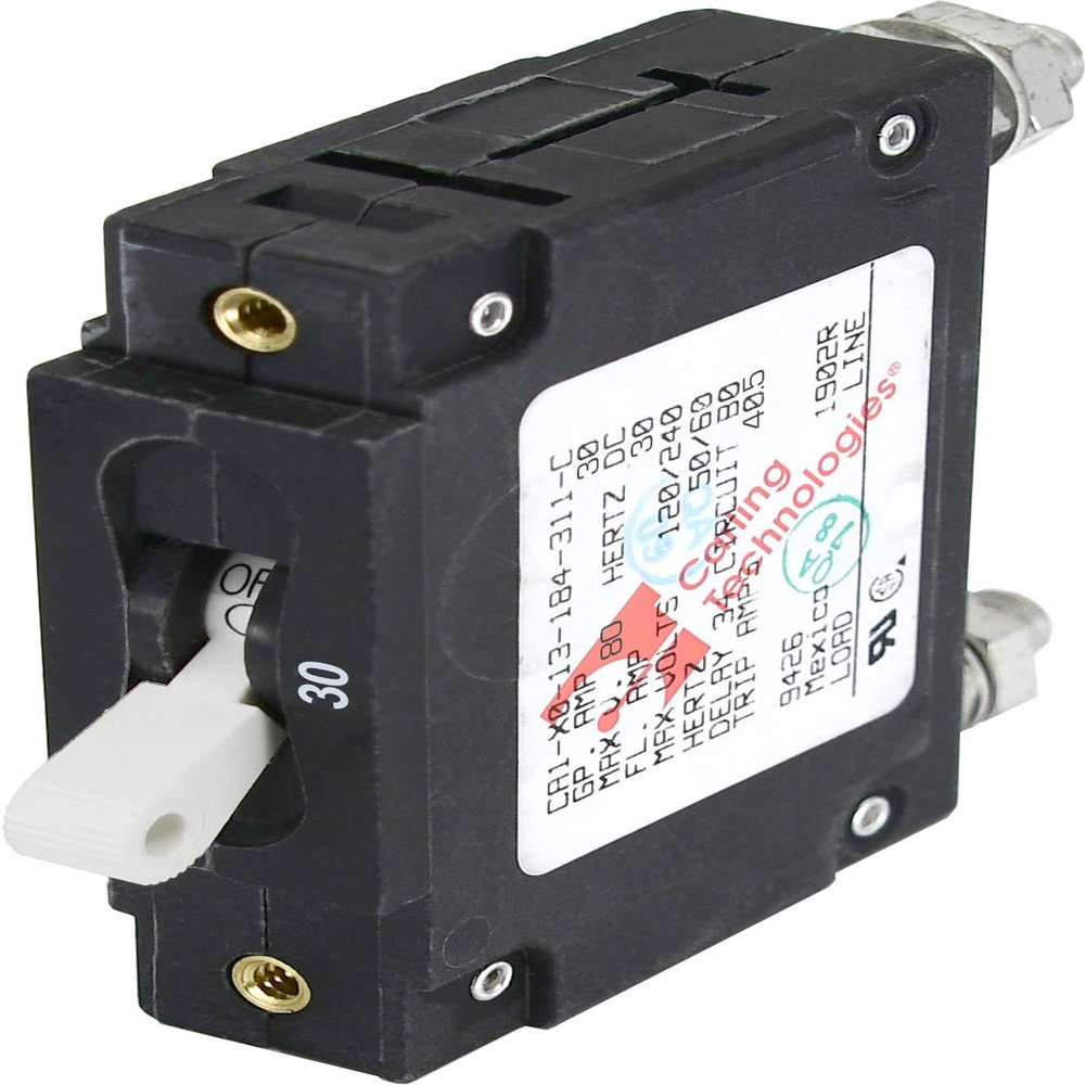 AMRB-7355 Blue Sea C-Series White Toggle 30 AMP Circuit Breaker - Single Pole