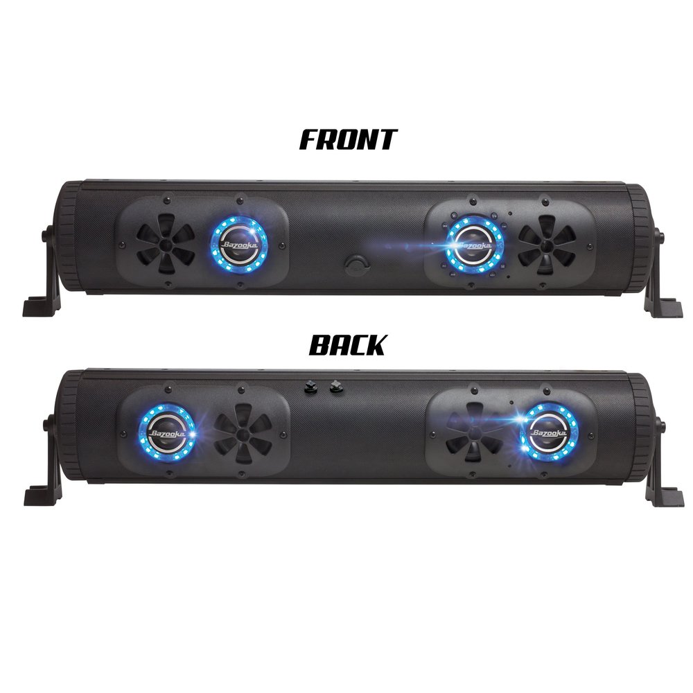 Bazooka 24 Inch Double-Sided Bluetooth G2 Party Bar Speaker System & LED Illumination System for Off Road, Golf Cart, Marine, and Outdoor | BPB24-DS-G2
