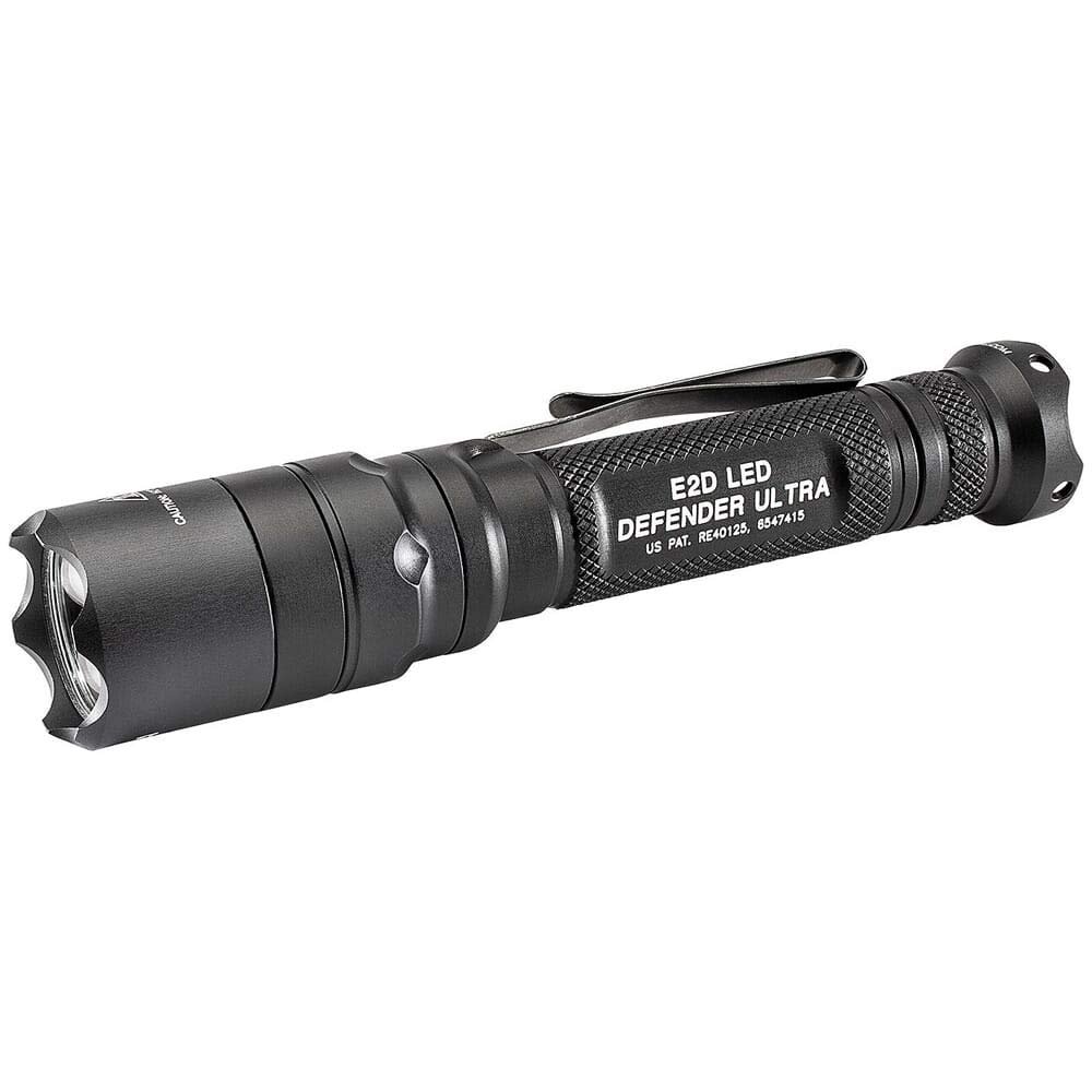 SureFire E2D Defender Ultra Dual-Output Flashlight with Dual-output tailcap click switch, Black