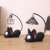 Jiji Cat Lamp: Resin Black Cat Design Lamp, Cute Resin Desk Light view 3