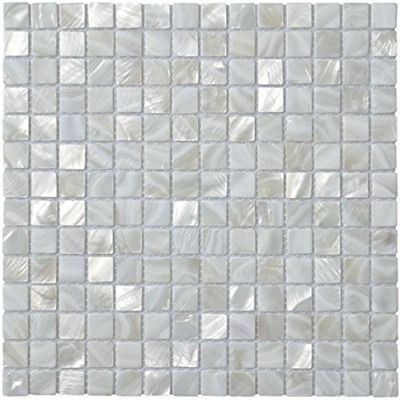 AFSJ Mother of Pearl Square Shell Mosaic Tile for Kitchen Backsplashes, Bathroom Walls, Spas, Pools 12" X 12" (6 Full Sheets)