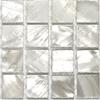 AFSJ Mother of Pearl Square Shell Mosaic Tile for Kitchen Backsplashes, Bathroom Walls, Spas, Pools 12" X 12" (6 Full Sheets) view 2