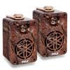 Pyle Dual Waterproof Outdoor Speaker System - 3.5 Inch Pair 3-Way Weatherproof Wall/Ceiling Mounted Camo Style Mini Dual Speakers w/Heavy Duty Grill, Universal Mount, Patio, Indoor Use PLMR24DK view 1