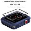 Wolait Compatible With Apple Watch Case 42mm, Rugged Protective Case + Tempered Glass Screen Protector for Series 3, Series 2, Series1,Navy view 2