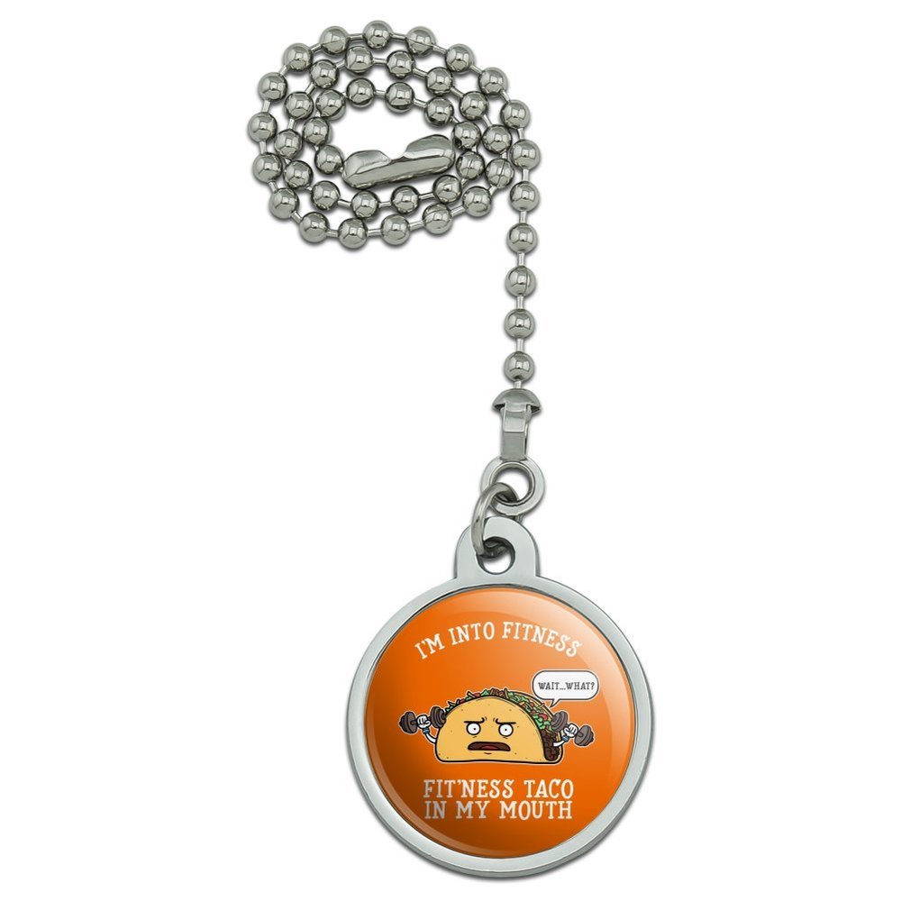 I'm Into Fitness Fit'ness Taco in My Mouth Funny Ceiling Fan and Light Pull