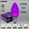C7 OptiCore LED Commercial Outdoor Christmas Lights Lights for Wedding Heavy Duty Christmas String Lights; White Wire (50 Lights, 50 ft, Purple) view 3
