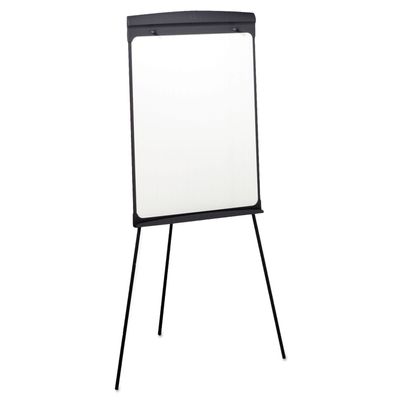 Quartet 67E Presentation Easel,w/27-Inch x35-Inch Magnetic Board,42-Inch to70-Inch H,Black