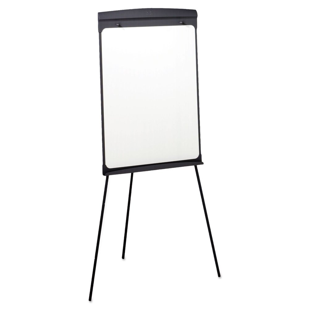 Quartet 67E Presentation Easel,w/27-Inch x35-Inch Magnetic Board,42-Inch to70-Inch H,Black