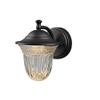 Hardware House 21-1772 8.75" 10W 1 LED Small Outdoor Wall Lantern, Textured Black Finish with Clear Bubble Water Glass view 1