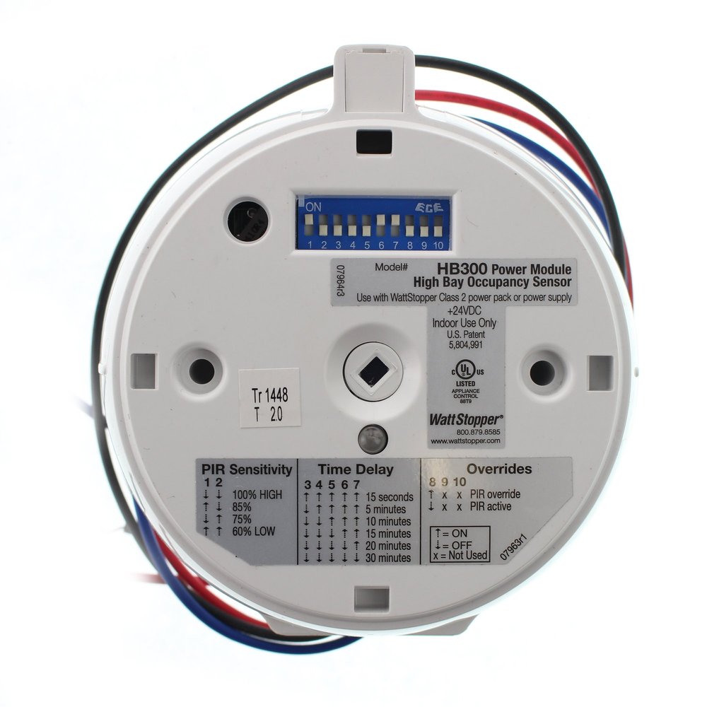 WATT STOPPER HB 300-B 24VDC, HIGH Bay Occupancy Sensor, White