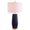 JONATHAN Y Roman Table Lamp 28.5" Modern Ceramic for Living Room, Navy view 1