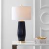 JONATHAN Y Roman Table Lamp 28.5" Modern Ceramic for Living Room, Navy view 4