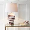 JONATHAN Y Joelie Ceramic Table Lamp Modern Coastal 29", Brown/White view 2