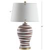 JONATHAN Y Joelie Ceramic Table Lamp Modern Coastal 29", Brown/White view 3
