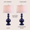 JONATHAN Y Genie 28.5" Glass Table Lamp, Navy, Set of 2 view 3