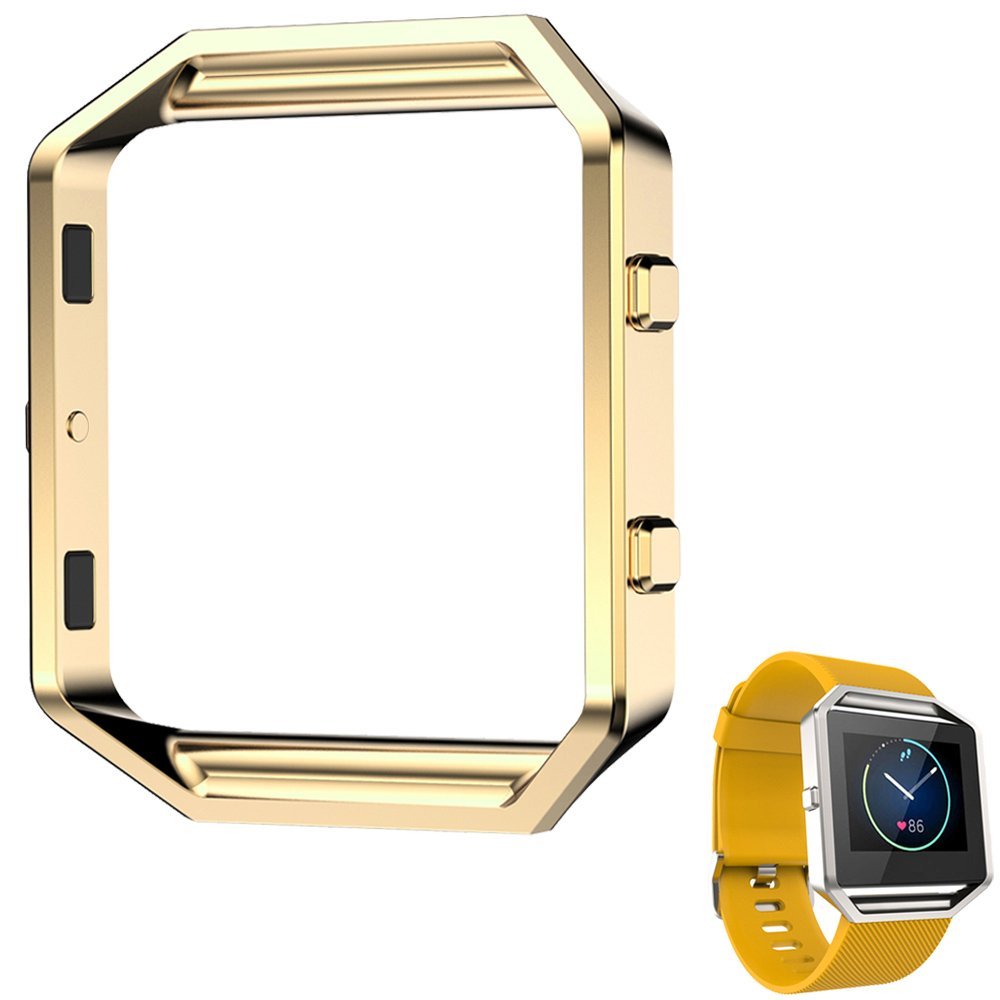 AISPORTS Fitbit Blaze Accessory Frame Stainless Steel Metal Watch Frame Holder Shell Replacement Housing Protective Case Cover for Fitbit Blaze Smart Watch