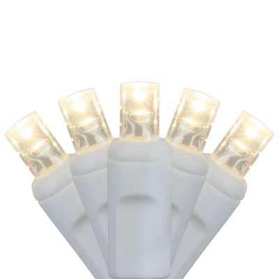 Wintergreen Lighting Warm White Craft Lights, LED String Lights Curtain Lights for Crafting Warm LED Curtain Lights, Small Craft LED Lights, White Wire (100 Lights, 50 Ft, Warm White)