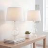 JONATHAN Y Genie 28.5" Glass Table Lamp, Clear, Set of 2 view 2
