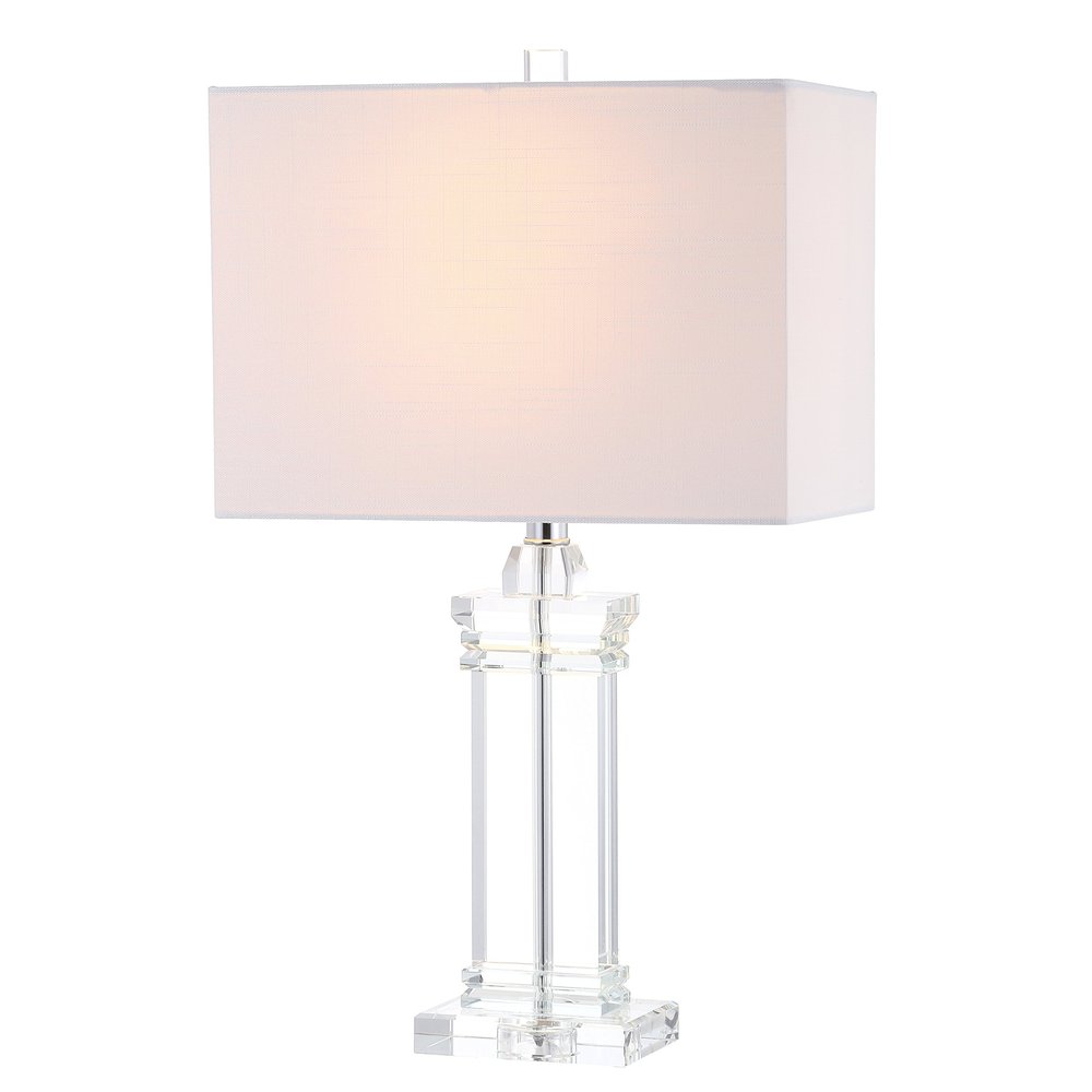 JONATHAN Y Ophelia 24.5" Solid Crystal Table Lamp, Clear