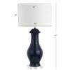 JONATHAN Y Liberty 31" Ceramic and Crystal Table Lamp, Navy/Clear view 4