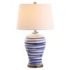 JONATHAN Y Joelie Ceramic Table Lamp Modern Coastal 29", Blue/White view 1