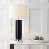 JONATHAN Y Dallas LED Table Lamp Ceramic Metal 31.5", Black/Chrome view 3