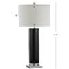 JONATHAN Y Dallas LED Table Lamp Ceramic Metal 31.5", Black/Chrome view 4