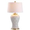 JONATHAN Y Arthur Textured Ceramic Table Lamp 29", Cream view 1