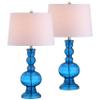 JONATHAN Y Genie 28.5" Glass Table Lamp, Night Blue, Set of 2 view 1
