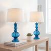 JONATHAN Y Genie 28.5" Glass Table Lamp, Night Blue, Set of 2 view 2
