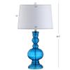 JONATHAN Y Genie 28.5" Glass Table Lamp, Night Blue, Set of 2 view 4