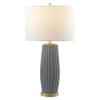 JONATHAN Y Roman Table Lamp 28.5" Modern Ceramic for Living Room, Gray view 1