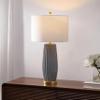 JONATHAN Y Roman Table Lamp 28.5" Modern Ceramic for Living Room, Gray view 3