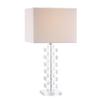 JONATHAN Y June 28" Geometric Stacked Crystal Table Lamp, Clear view 1