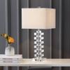 JONATHAN Y June 28" Geometric Stacked Crystal Table Lamp, Clear view 2