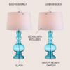 JONATHAN Y Genie 28.5" Glass Table Lamp, Aqua, Set of 2 view 3