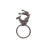 Handcrafted Nautical Decor Cast Iron Decorative Arching Mermaid Towel Holder 9" - Decorative Cast Iron - B view 1