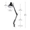 Globe Electric 12641 Architect 32" Swing-Arm Clamp-On Lamp, Black Architect, Finish, LED Bulb Included view 4