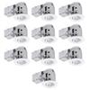 Globe Electric 3" LED IC Rated Swivel Round Trim Recessed Lighting Kit 10-Pack, White Finish, Easy Install Push-N-Click Clips, Bulbs Included, 3.25" Hole Size,90953, 520 Lumen view 1