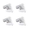 Globe Electric 90958 4" Rust Proof Indoor/Outdoor Ridged Baffle Round Trim Recessed Lighting Kit 4-Pack, White, Easy Install Push-N-Click Clips, 3.88" Hole Size, Porch Light, Bulb Not Included view 1